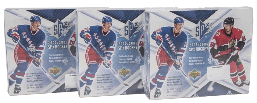 2005/06 Upper Deck SPX Hockey Unopened Boxes (3 Boxes)